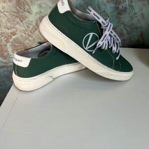 Valentino Dark Green and White Low-Top Men's Sneakers
